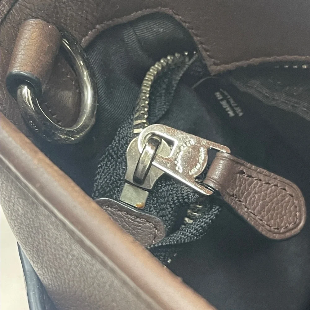 Coach Brown Leather Shoulder Tote Bag